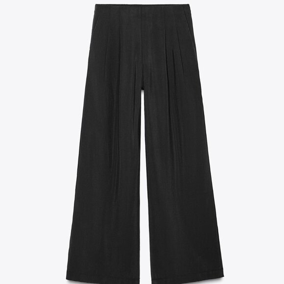 Zara Pants - Zara Wide Leg Palazzo Pant Black‎ Thin Drawstring Small